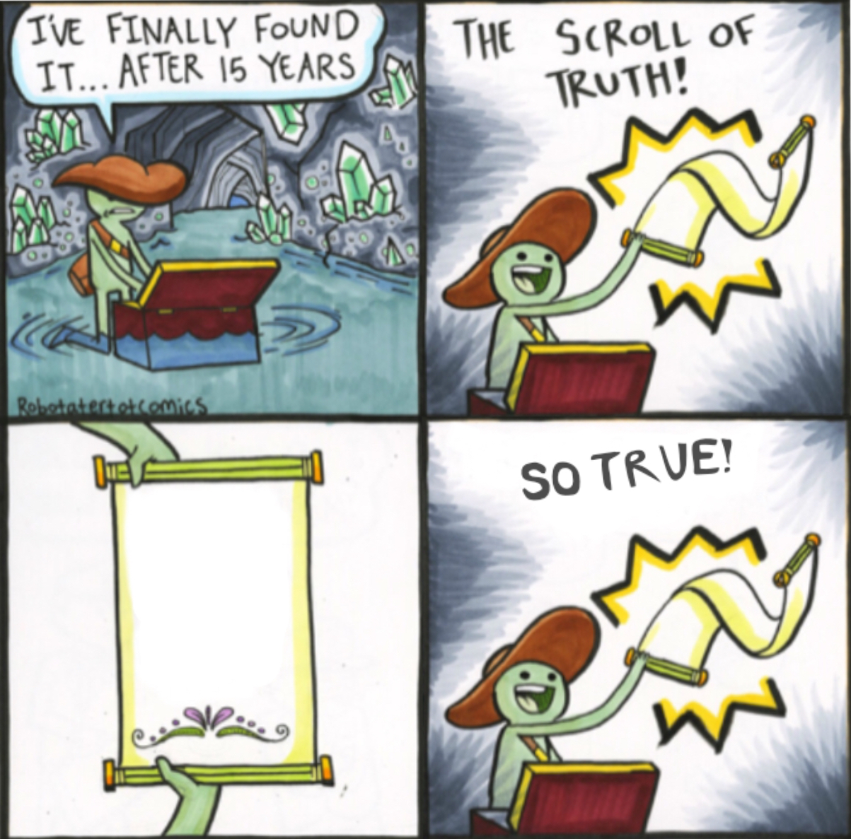 The Real Scroll Of Truth  meme template