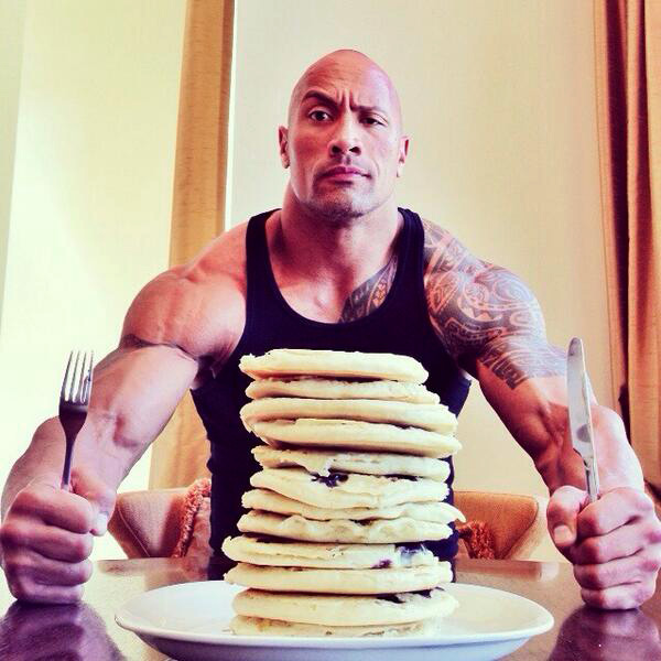 The rock  meme template