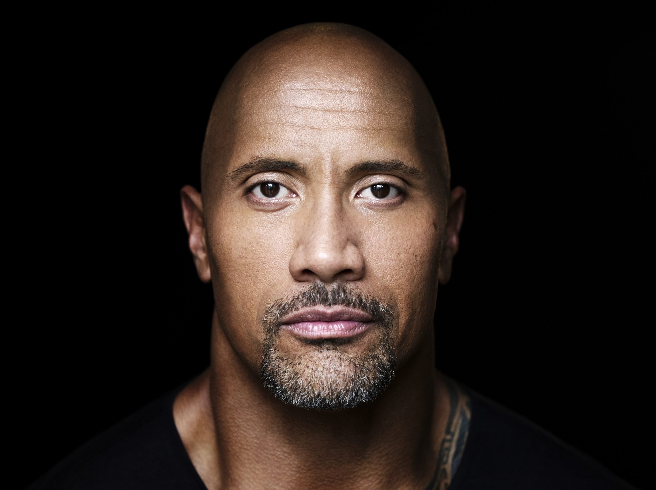The rock stare  meme template