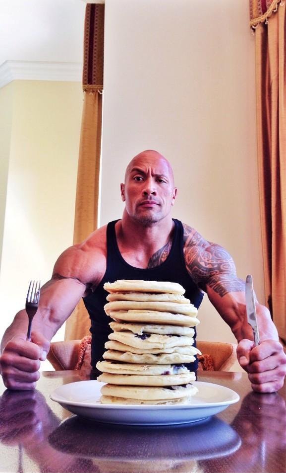 The Rock's Pancakes  meme template