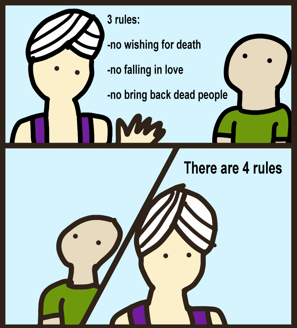 There are 4 rules  meme template