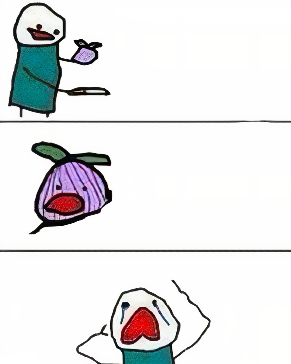 this onion won't make me cry (better quality)  meme template