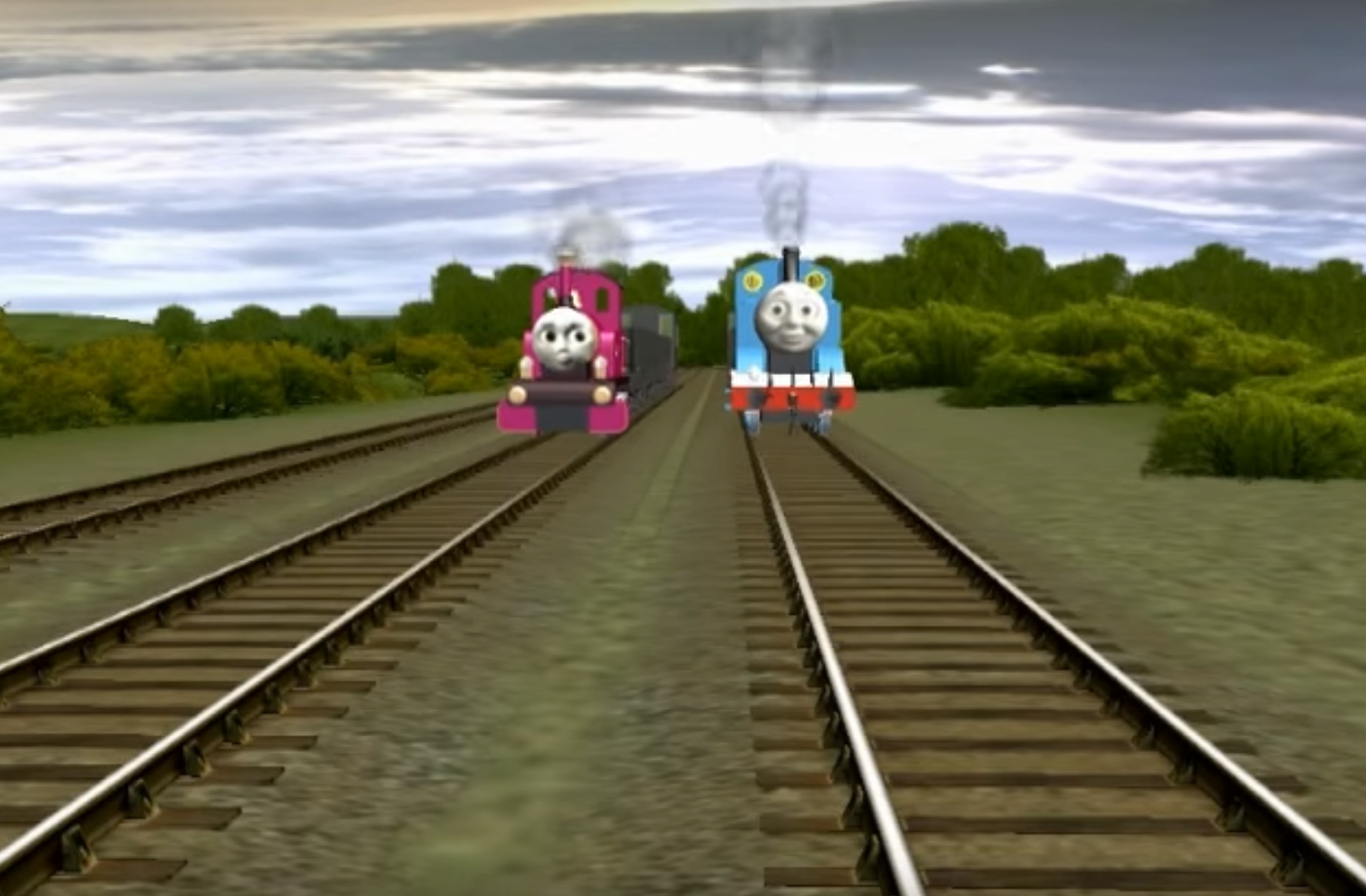 Thomas and Lady  meme template