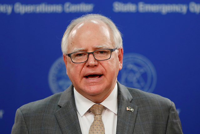 Tim Walz calls things weird meme template