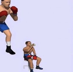 Tired boxer  meme template