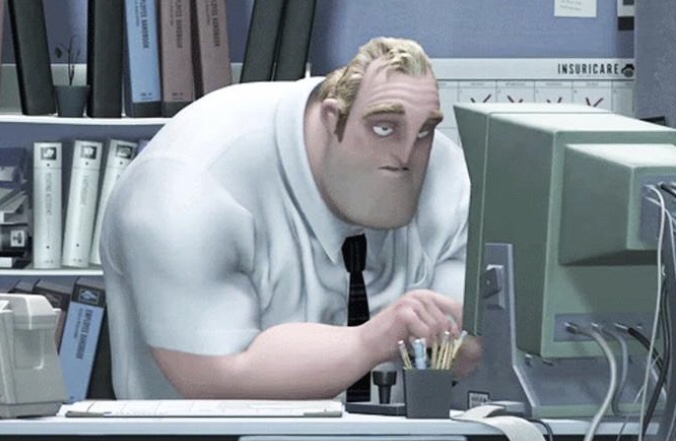 Tired Mr. Incredible  meme template