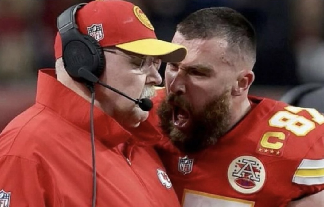 Travis Kelce Yelling meme template