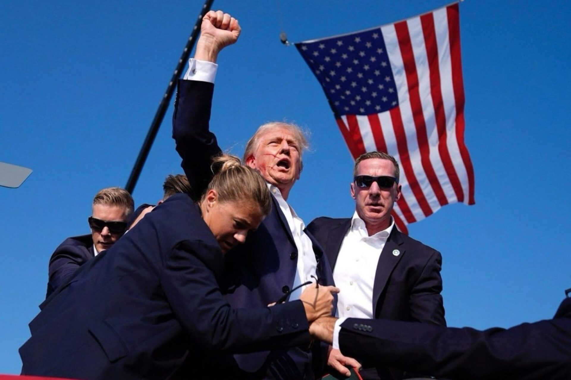 Trump fist of fire meme template