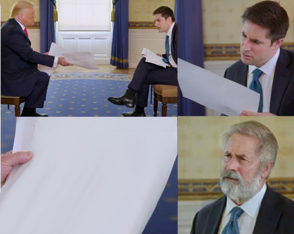 Trump interview makes you feel old  meme template