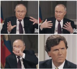 Tucker Carlson Putin Interview meme template