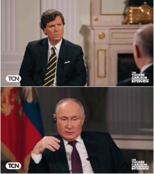 Tucker Interviews Putin meme template