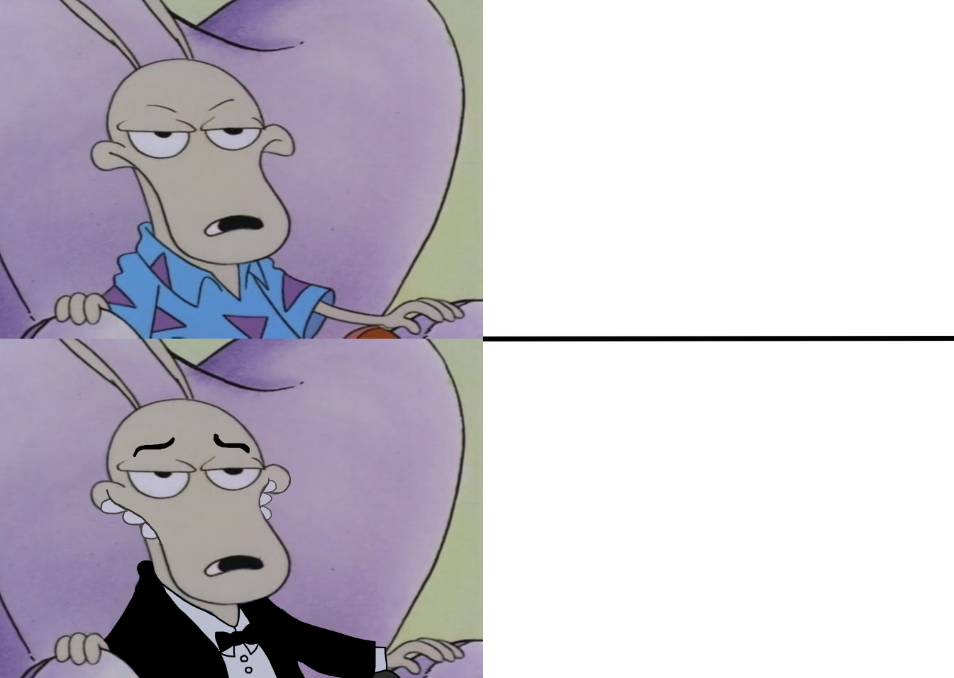 Tuxedo Rocko  meme template