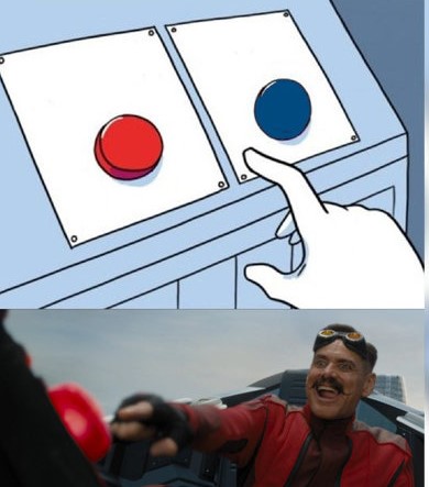 Two Buttons Eggman  meme template