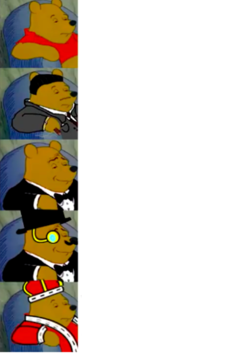 ultimate fancy pooh  meme template