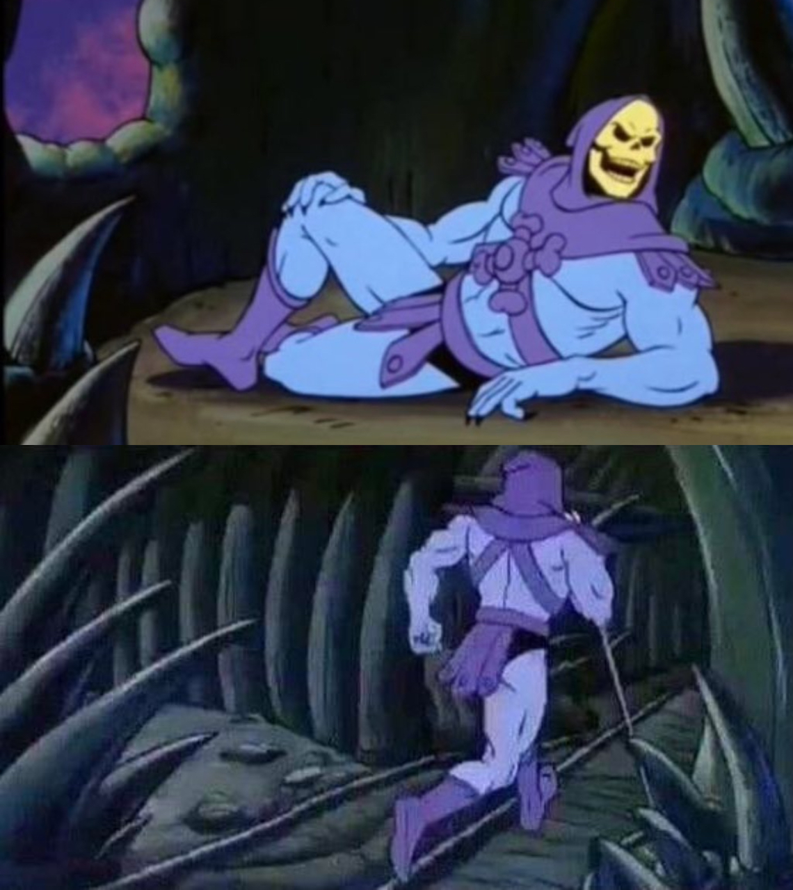 Uncomfortable Truth Skeletor  meme template