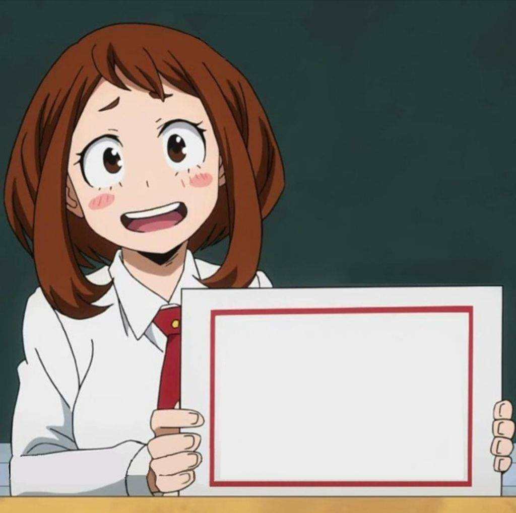 Uraraka Blank Paper  meme template