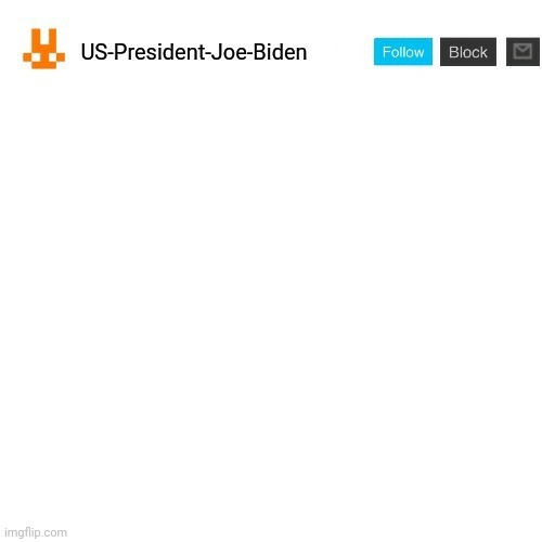 US-President-Joe-Biden announcement template orange bunny icon  meme template