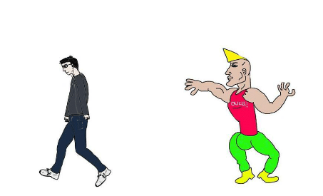 Virgin vs Chad meme template