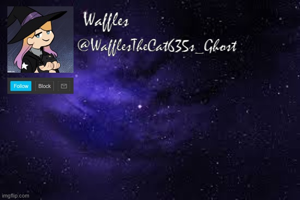 WafflesTheCat635 announcement template  meme template