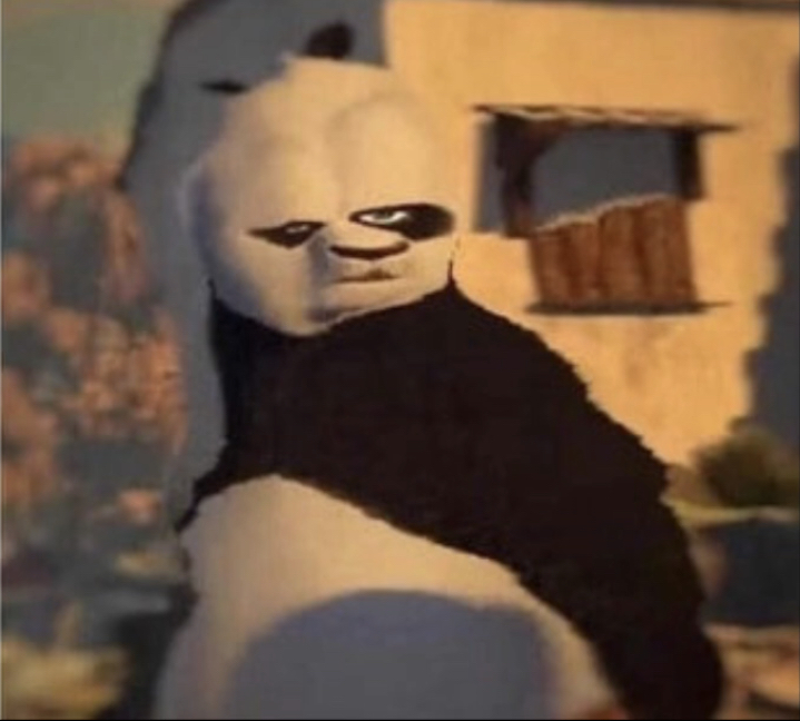 Weird panda  meme template