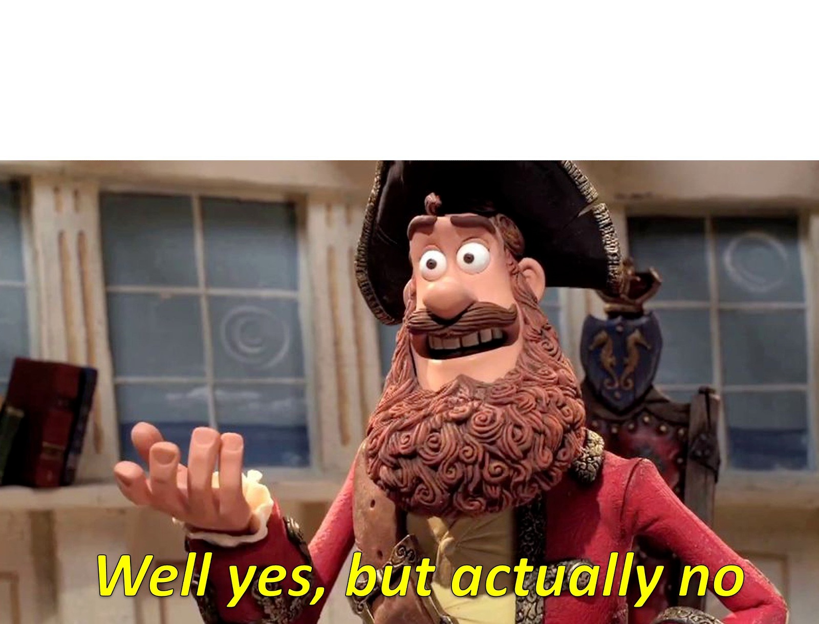 Well yes, but actually no  meme template