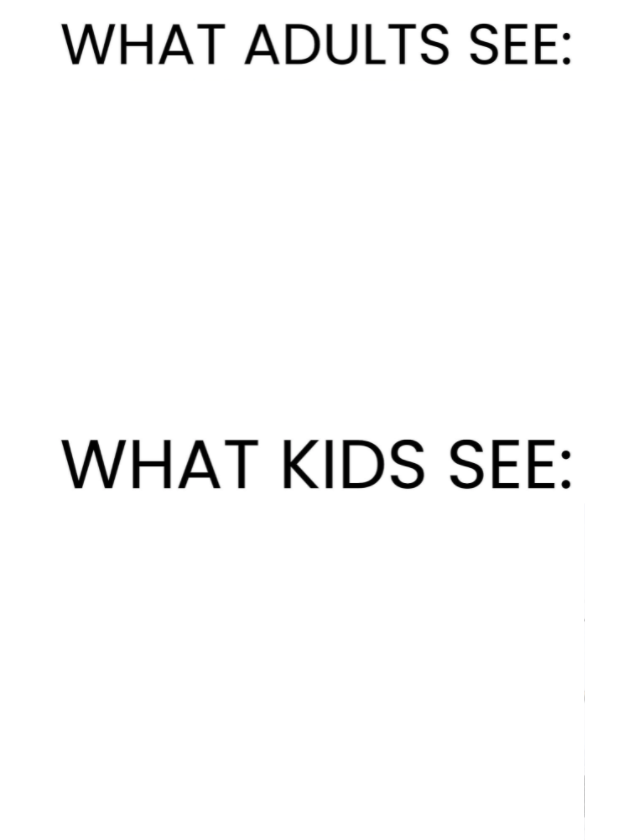 What Adults See & What Kids See  meme template