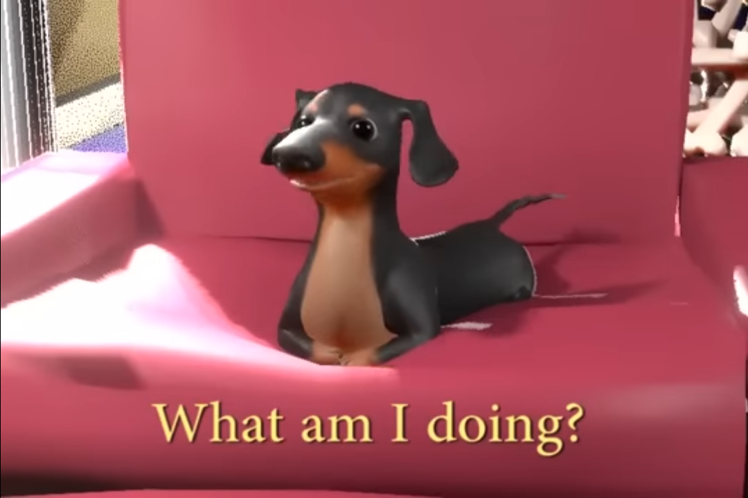 What am I doing?  meme template