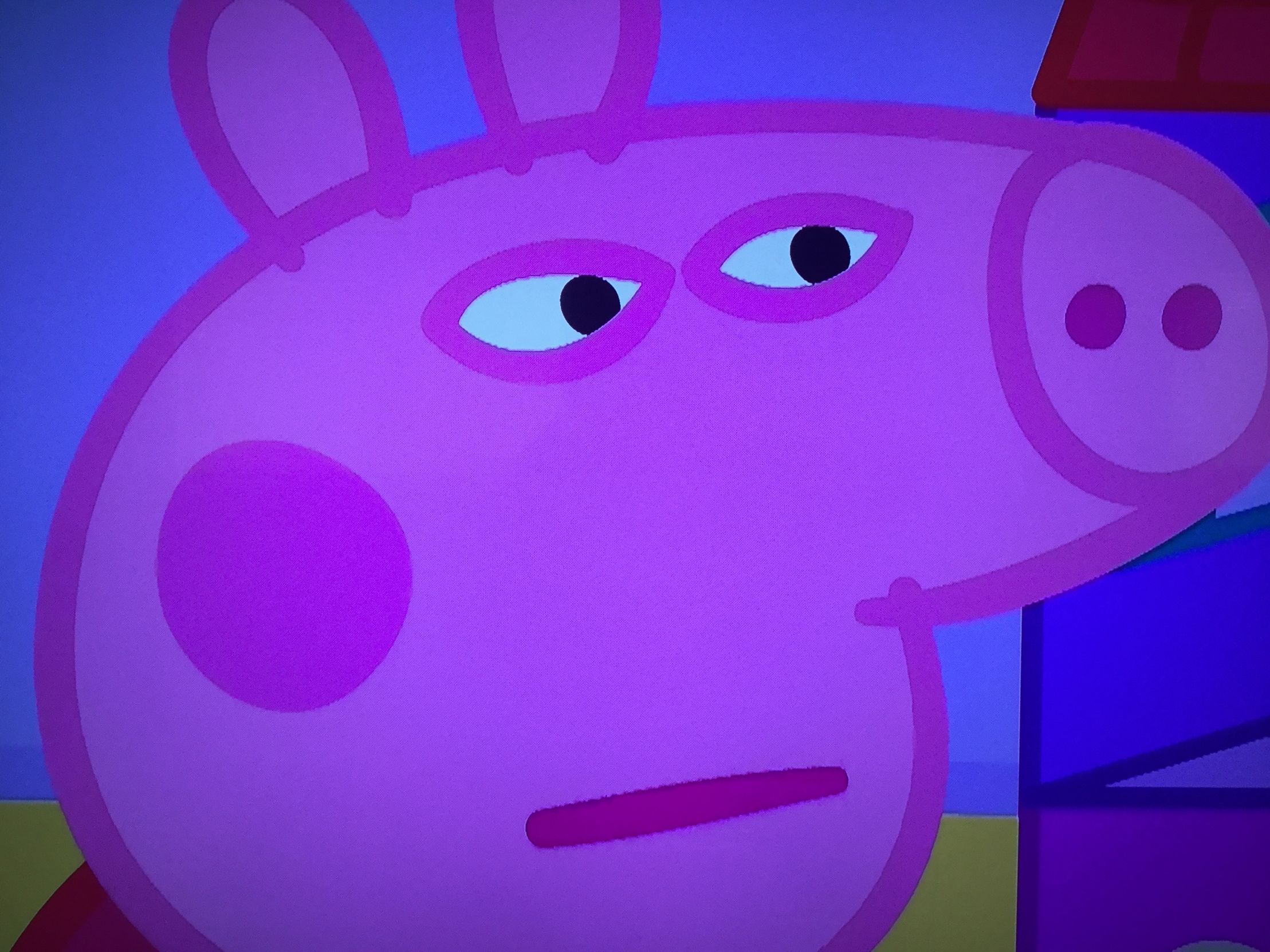 What did you say Peppa Pig  meme template