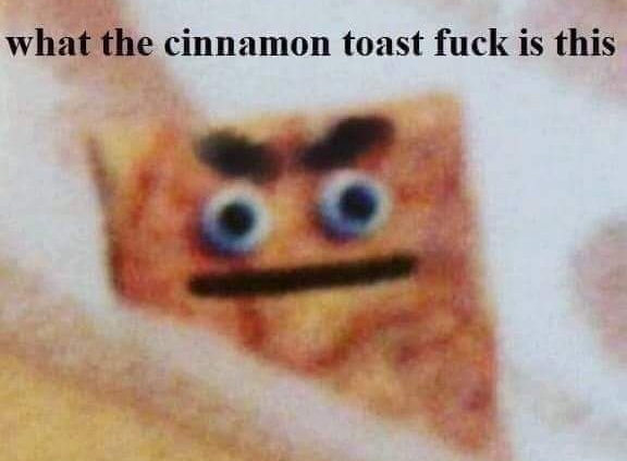 what the cinnamon toast f^%$ is this  meme template