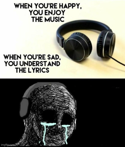 When your sad you understand the lyrics  meme template