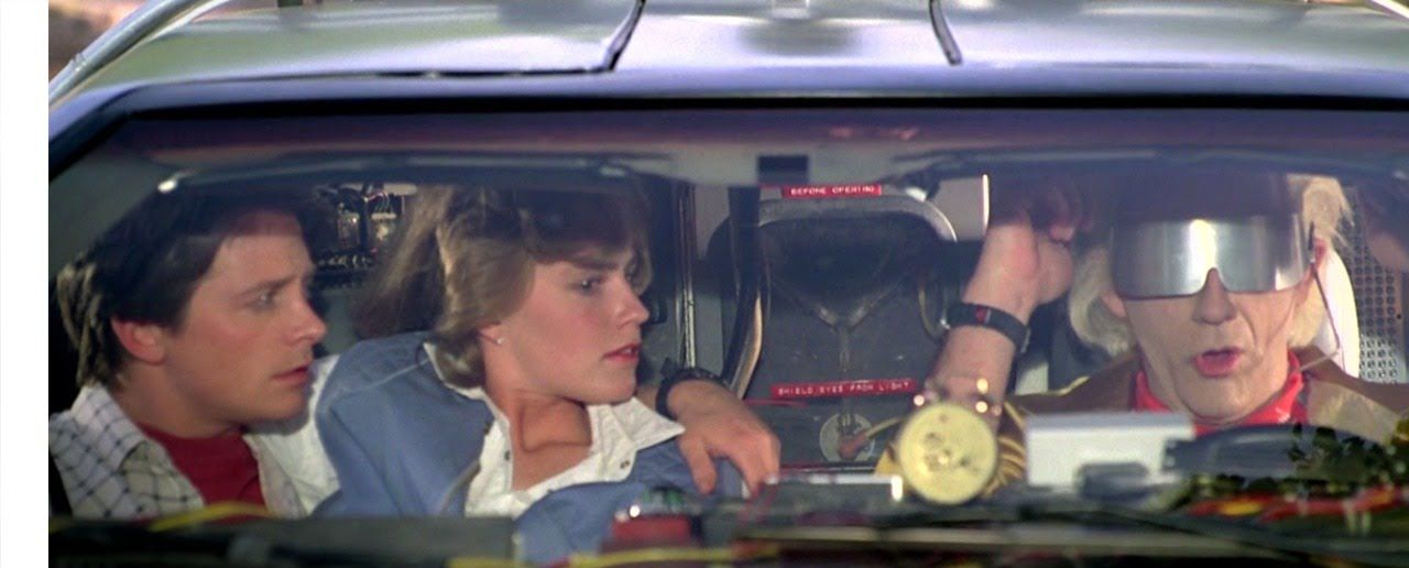 Where we're going we don't need roads...  meme template