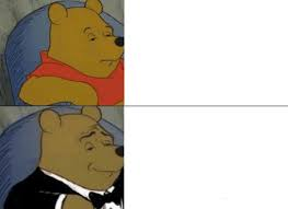 whinnie in tux  meme template