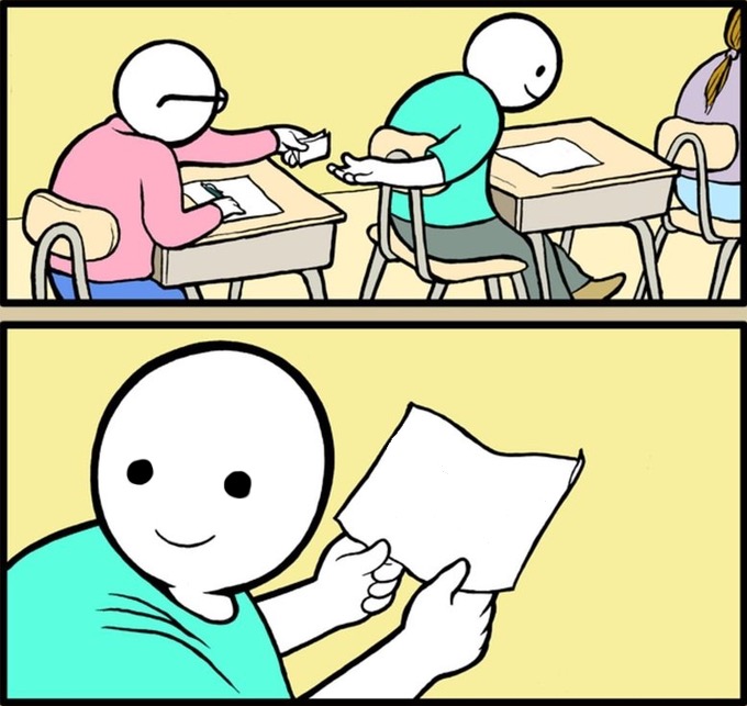 Wholesome note passing  meme template