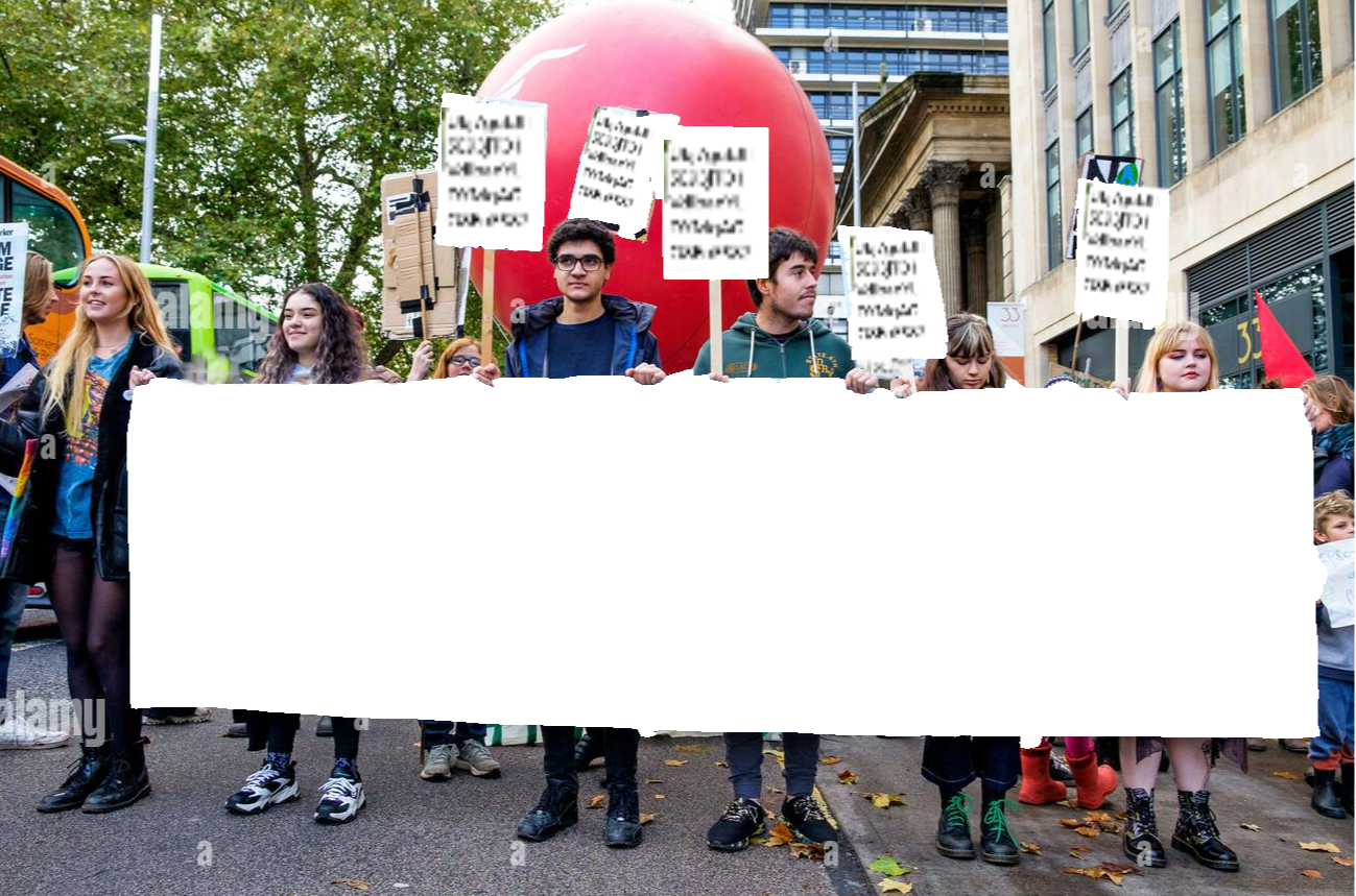 Wide, Blank, Protest Banner  meme template