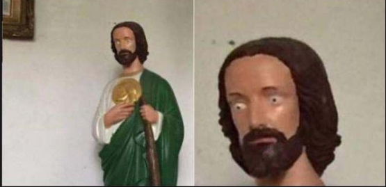 Wide eyed jesus  meme template