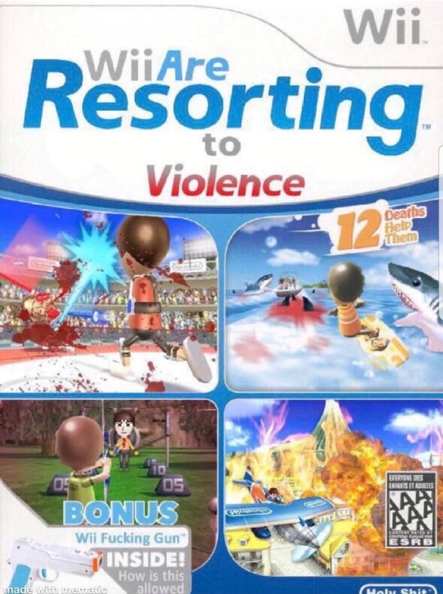 Wii are resorting to violence (better quality)  meme template