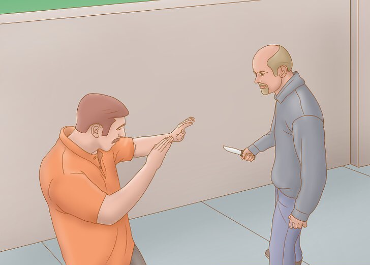 Wikihow defend against knife  meme template