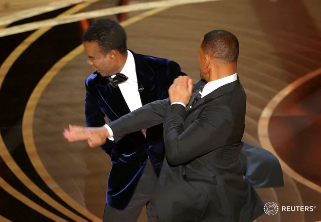 Will Smith punching Chris Rock meme template