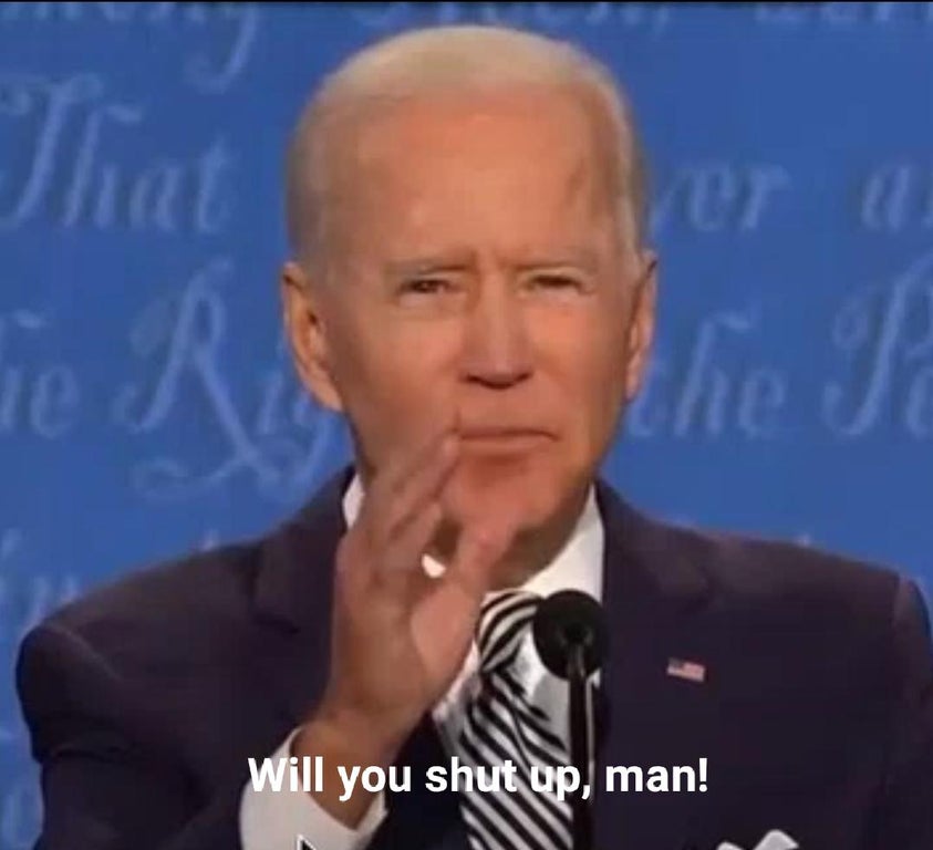 Will you shut up, man!  meme template