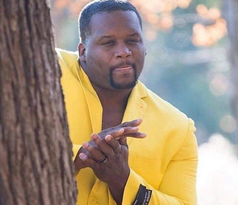 Yellow Jacket Man Excited  meme template
