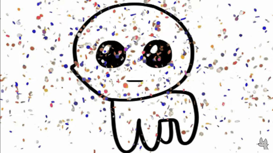 yippie confetti meme template