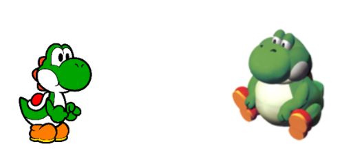 Yoshi Vs Big Yoshi  meme template