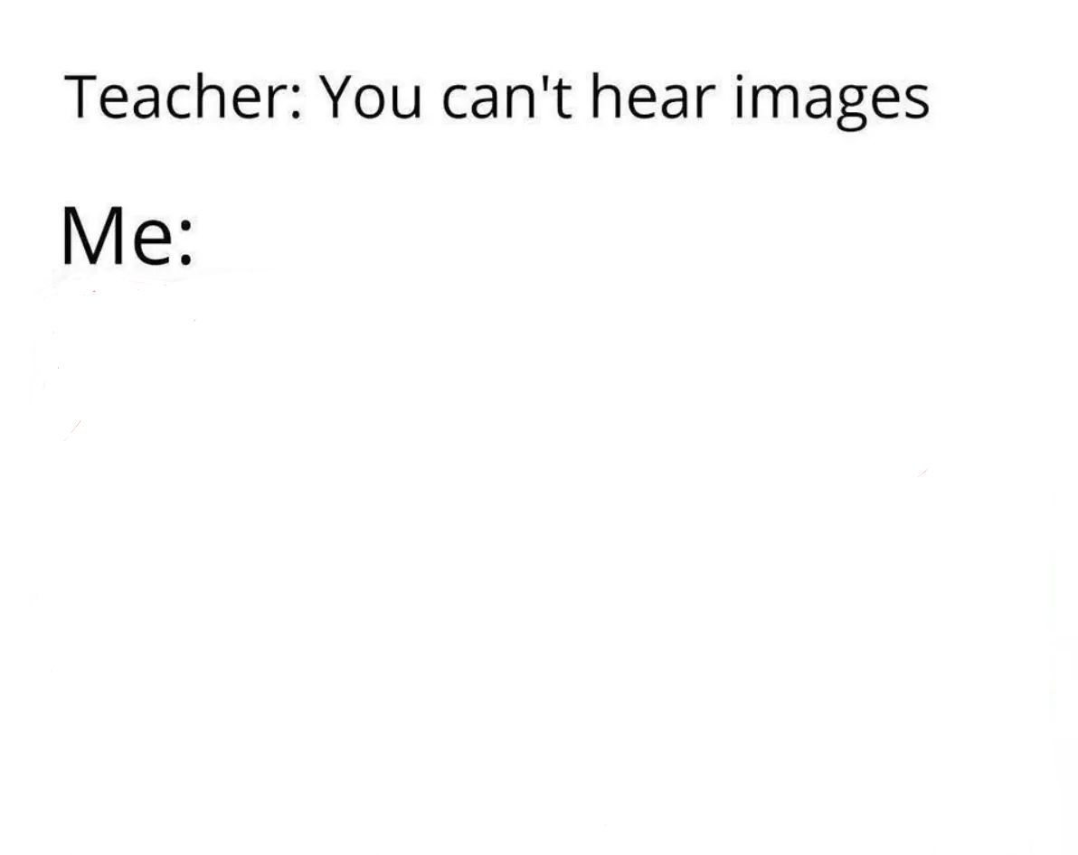 You Can't Hear Images  meme template
