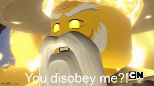 You disobey me?!  meme template