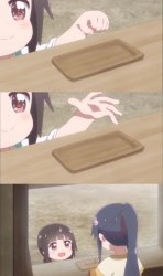 Yuu buys a cookie meme template